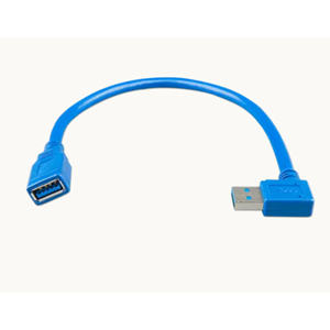 USB extension cable 0,3m one side right angle