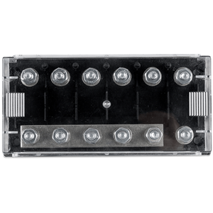 Six-way fuse holder for Mega-fuse with busbar (250